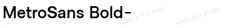 MetroSans Bold字体转换